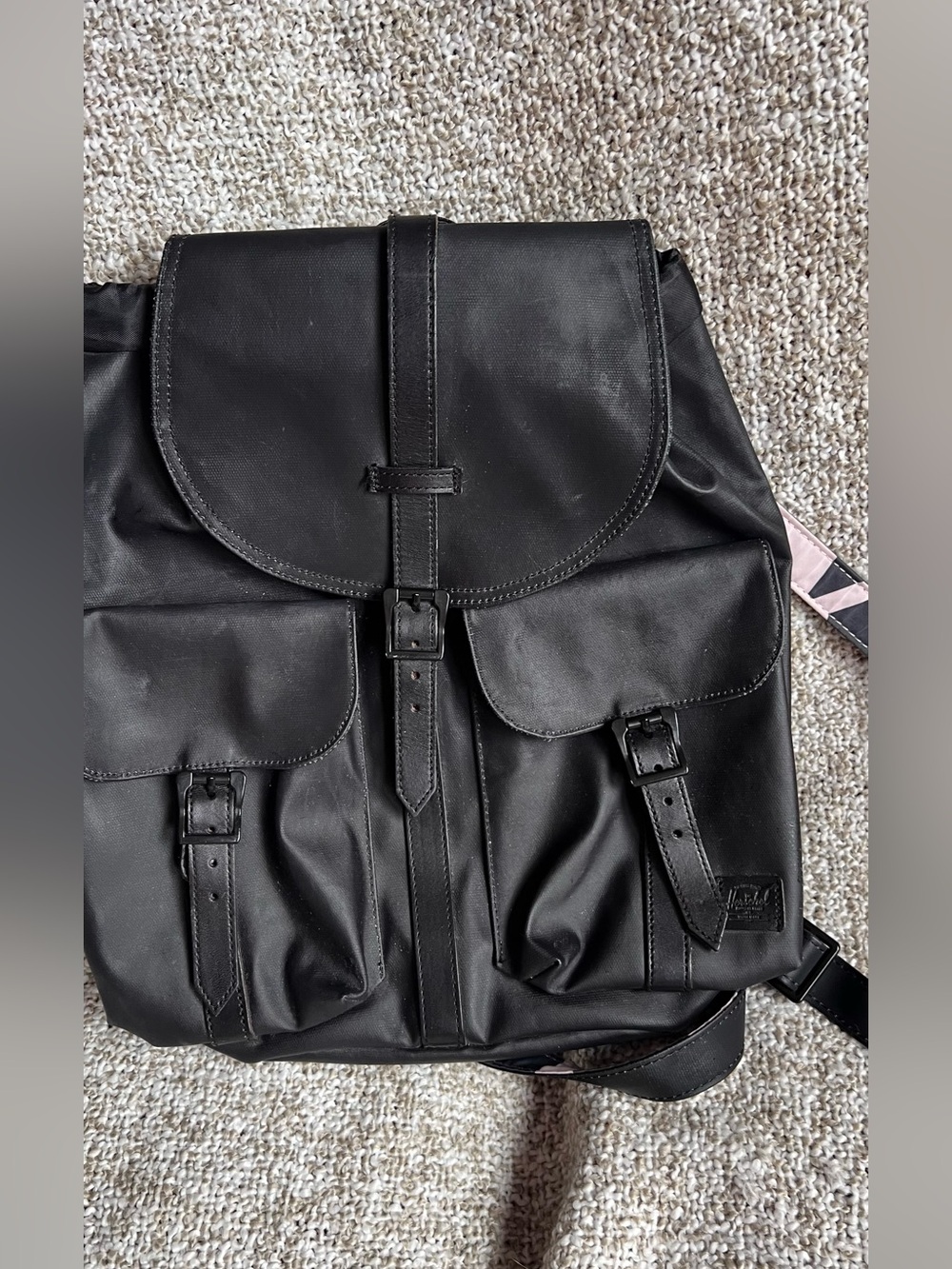 Herschel Supply Co. Dawson Backpack matte Black Cotton Coated Canvas